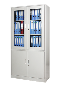 Szafa metalowa biurowa na akta przeszklona model RIVOLI