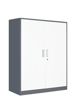 Szafa metalowa biurowa na akta antracytowo biała model COMO