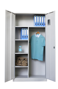 Szafa metalowa socjalna wielokomorowa z miejscem na ubrania model PORTO