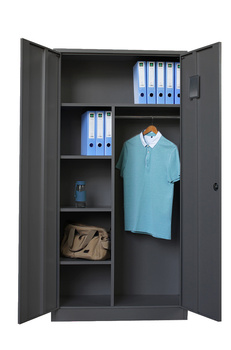 Szafa metalowa socjalna wielokomorowa z miejscem na ubrania model MADRID